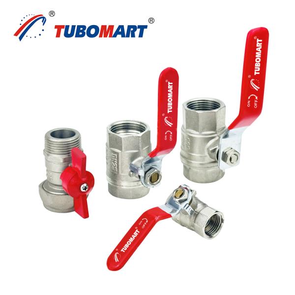 Tubomart OEM 1/4 Brass Ball Valve Hand Operated Customizable Support For Gas System