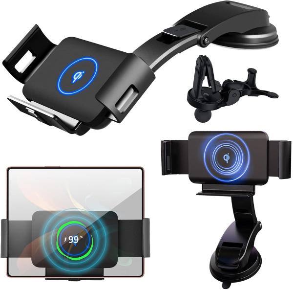 15W 9V Qi Wireless Car Charger Mount Holder 6MM For Galaxy Z Flip 3