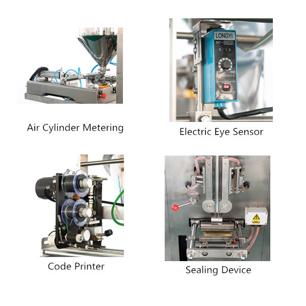 Размер автоматического соуса саше подачи заполняя машины PLC объемного вертикального жидкостного небольшой