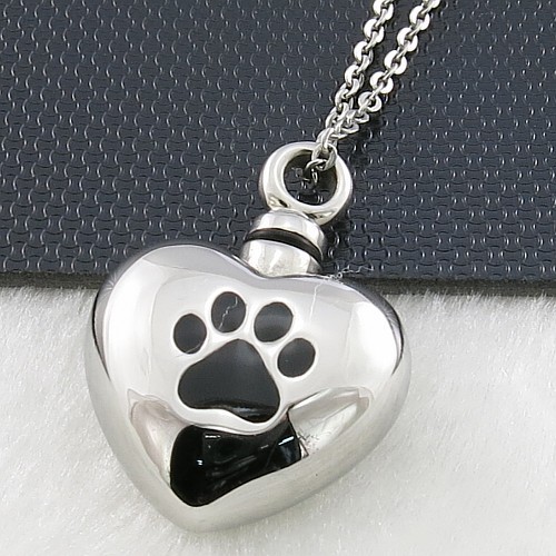 Heart Shape Pet Urns Size 20 * 22mm Stainless Steel Polished Surface For Necklace