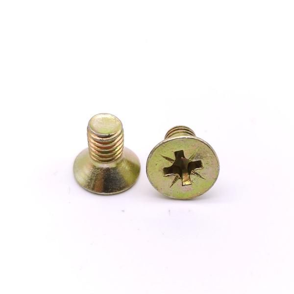 Yellow Zinc Type Z Steel Machine Screws Stainless Steel Flat Head Phillips Machine Screws