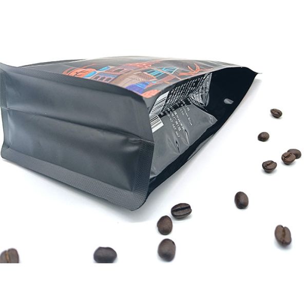Customized Printing Coffee Beans Pouch Stand Up Packaging 8 Sides Seal