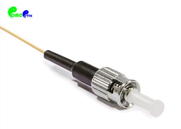 9 / 125μm 0.9mm ST UPC Simplex Optical Fiber Pigtail With OS2 G652D LSZH Yellow Tight Buffer Low Reflection Loss