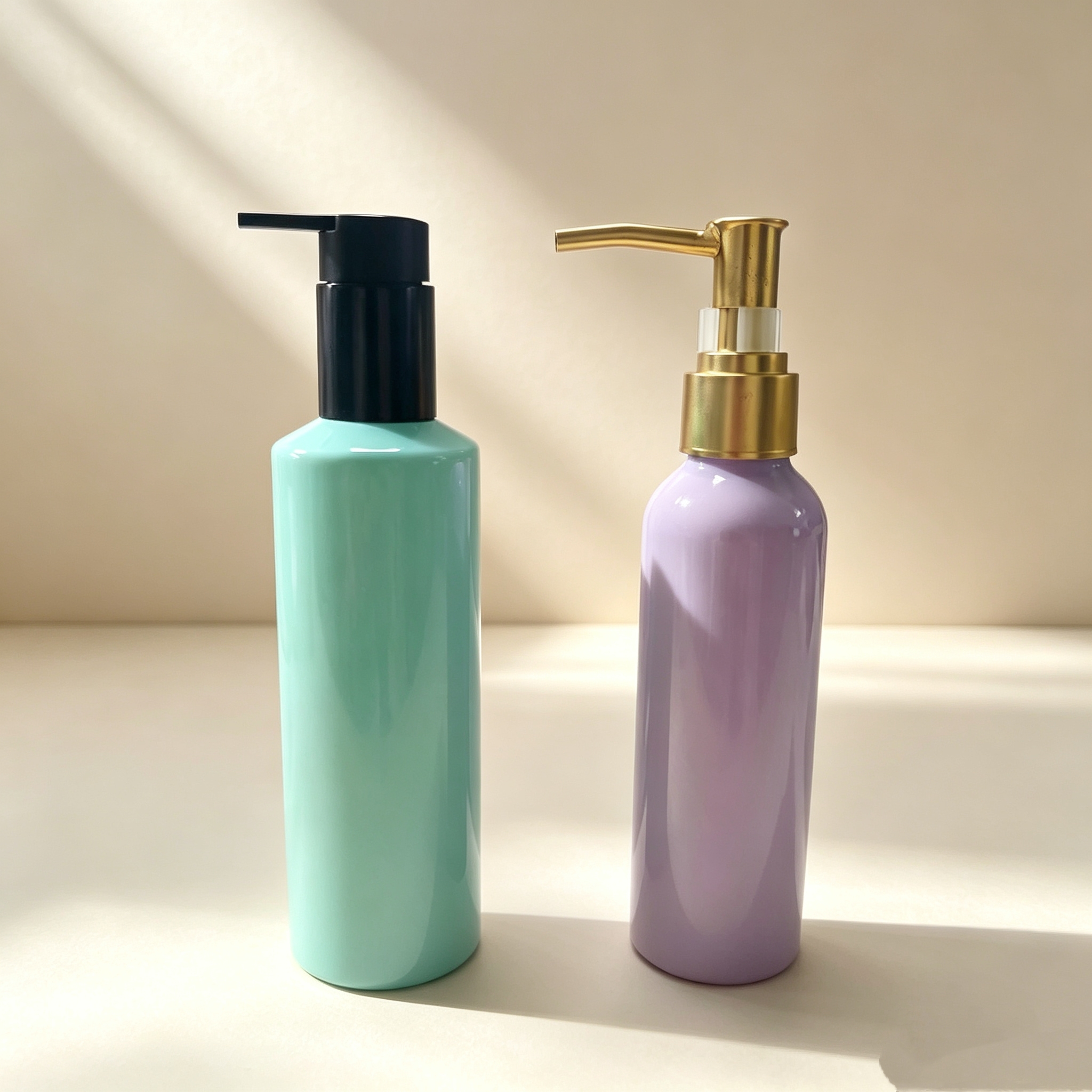 50ml and 100ml Aluminum Personal Care Cleansing Oil Pump Bottle for Personal Care Use