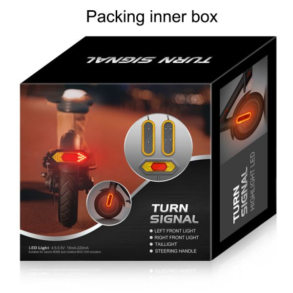 Accesorios y repuestos de gran venta para patinete eléctrico Xiaomi M365/PRO/PRO2 con luces traseras de advertencia, intermitentes y alimentación por batería