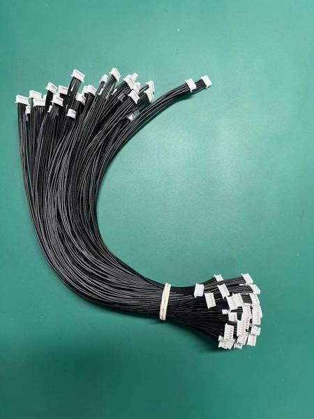 2.54mm Pitch 4 Pin Dupont Assemblage de câble UL1007 24awg Noir Longueur personnalisée
