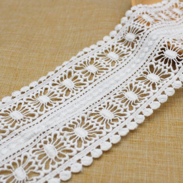 Подгонянная плоская отделка шнурка вышивки 9cm для оформления одежд