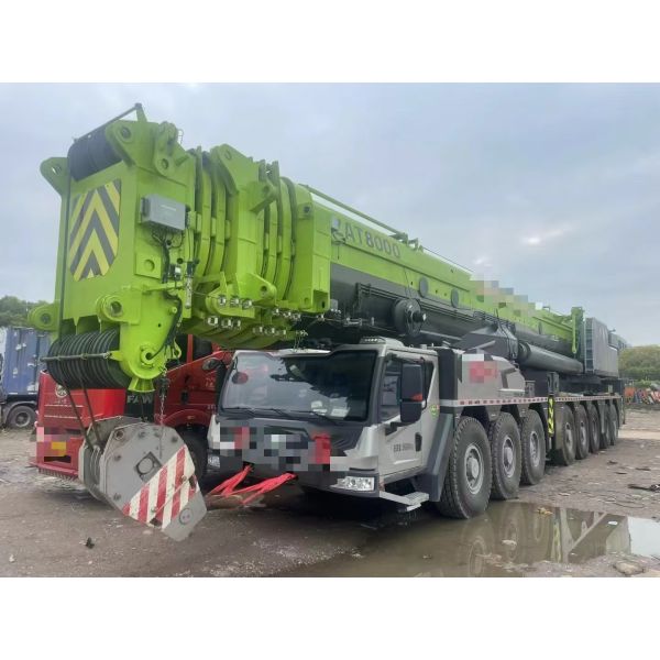 2023 Zoomlion ZAT8000 Used Crane: Main Boom 102m, Jib 62m, Counterweight 168 Tons, Tower Boom 93m, Operating Time 1041h, Excellent Working Condition.
