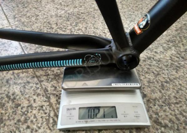 Lightweight Scandium Bike Frame , Black / Orange Full Carbon Road Bike Frame