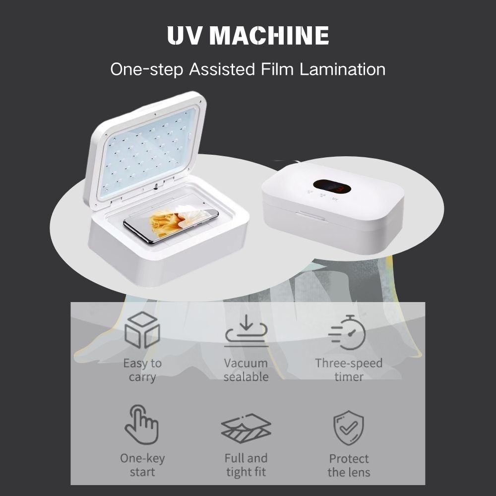 Portable UV Vacuum Bonding & Curing Machine for Mobile Phone Screen Optical Hydrogel Glass Film