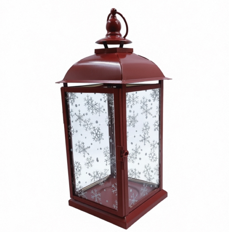 Customizable Metal Lantern Featuring Adjustable Width Suitable for Ambient Lighting in Restaurants and Bars