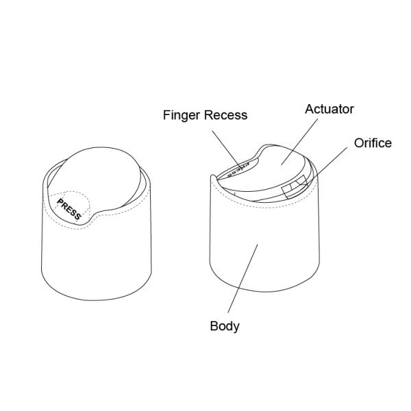 Black Matte Disc Plastic Cap K901-7 Reusable Nontoxic Practical