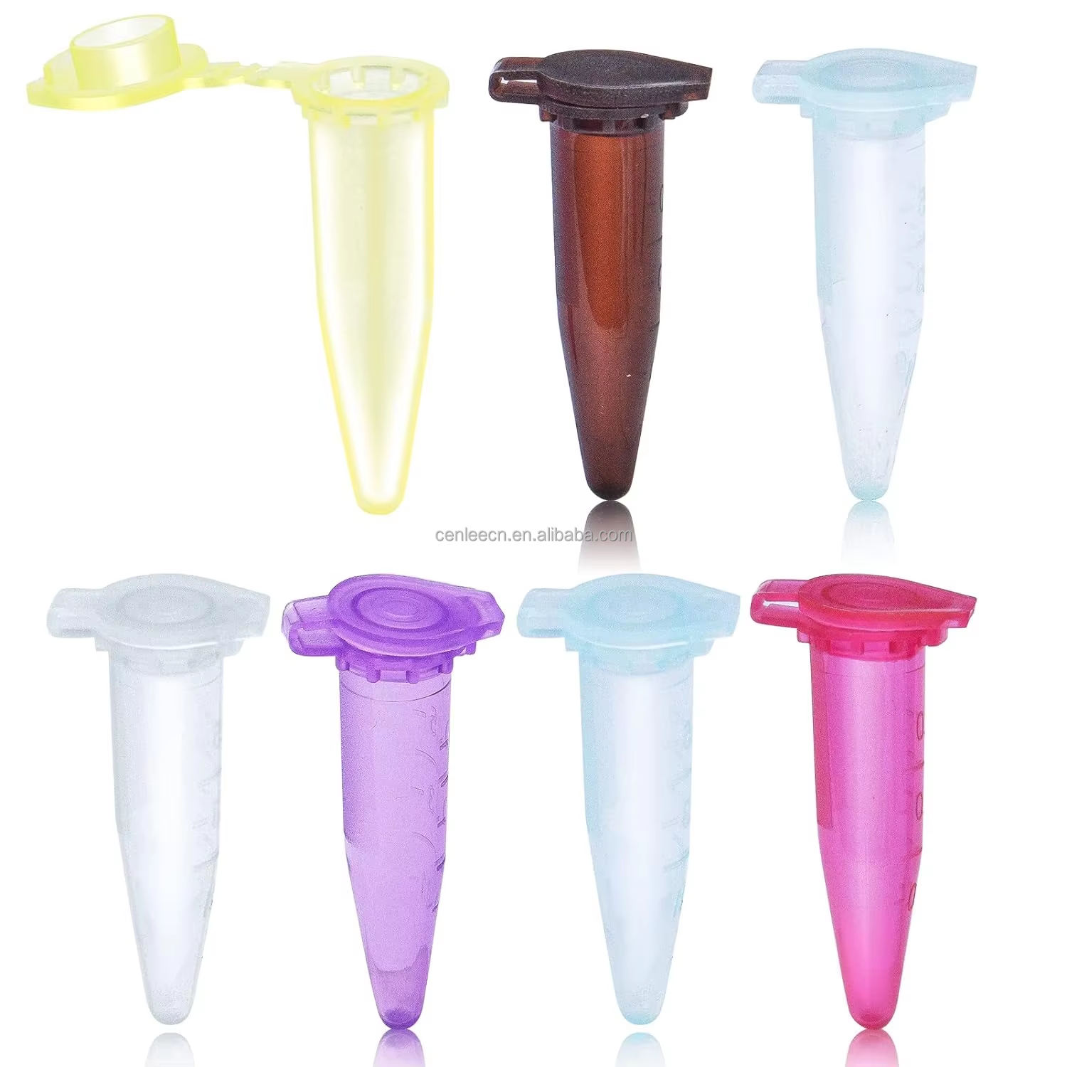 Factory Direct Laboratory Transparent Colorful Centrifugal Tube 0.2ml 0.5ml 1.5ml 2ml 10ml 15ml Micro Centrifuge Tube Pcr Tube