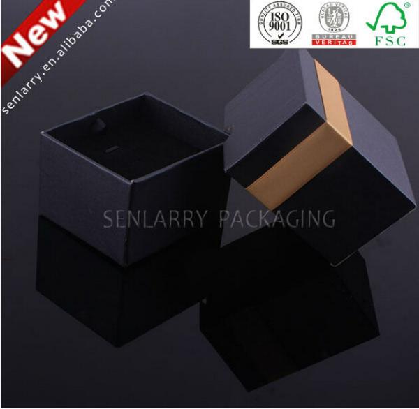 elegant customized black jewelry box with foam insert