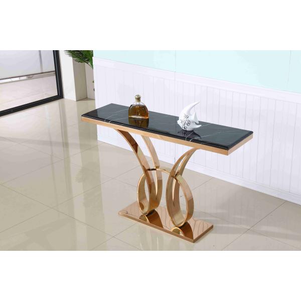 Таблица консоли комнаты прожития угла прихожей роскошной мраморной верхней нержавеющей стали низкопробная декоративная