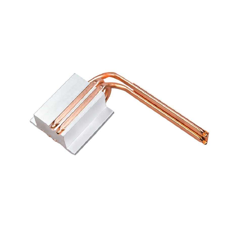 2 Heat Pipe CPU Cooler Aluminum Heatsink with Copper Heat Pipes for Mini PC Industrial Computer