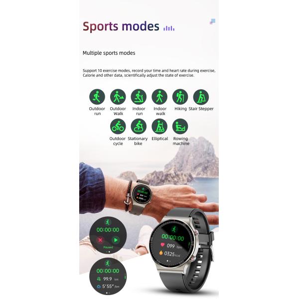 Экран касания дозора ЭКГ медицинской ранга дам умный полный 1,3 дюйма ОДМ