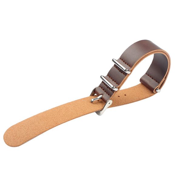 Retro-style Thin Genuine Leather Watch Strap