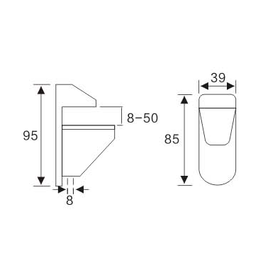 Adjustable Glass Holder YS-014, Zinc Alloy,  for glass 8-50mm