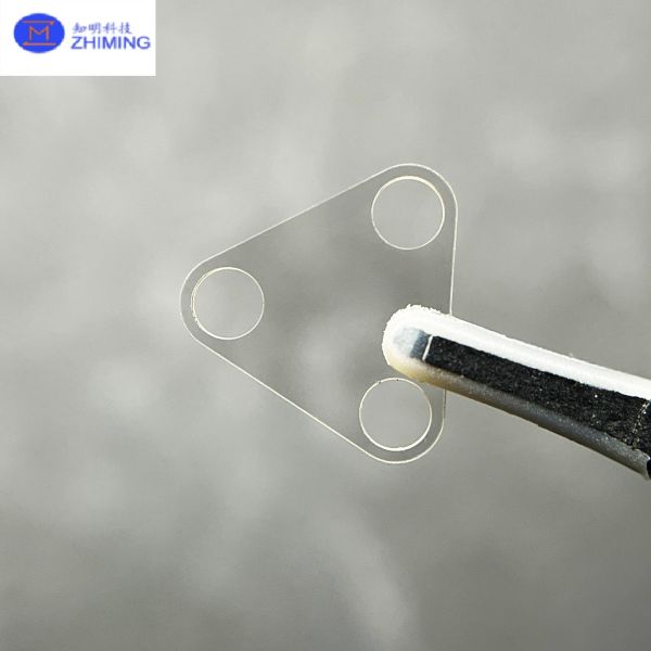 Custom Sapphire Through-Hole Plate (Shaped Multi-Hole Sapphire Window)