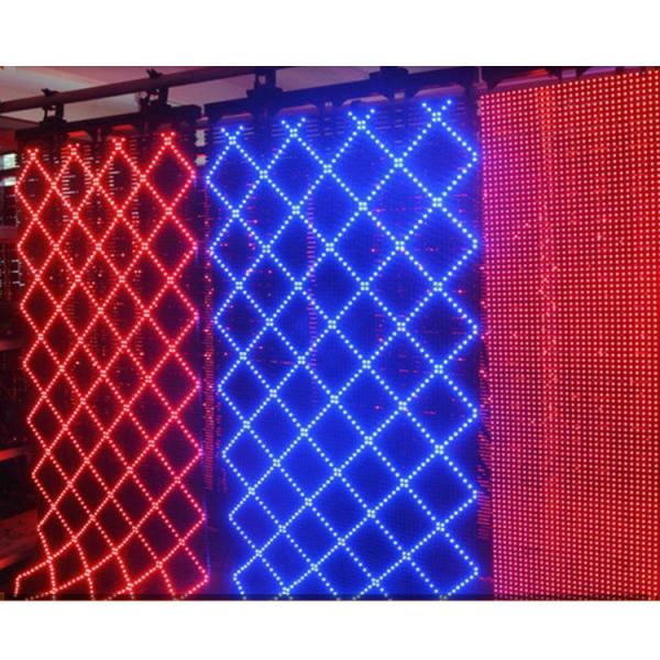 Тонкий дисплей приведенный СИД P10 занавеса складной на открытом воздухе прозрачный