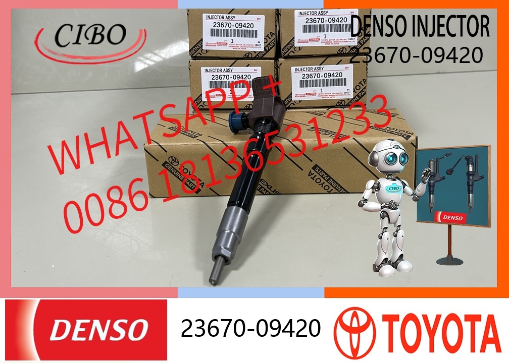 Common Rail Diesel Fuel Injector Assembly 23670-11010 23670-09420 295700-0550 Diesel Engine Replacement Injector