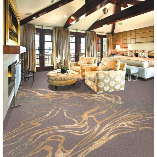 Five-star Hotel Rooms 20% Nylon 80% Wool Axminster Carpet with Up to 16 Color Options