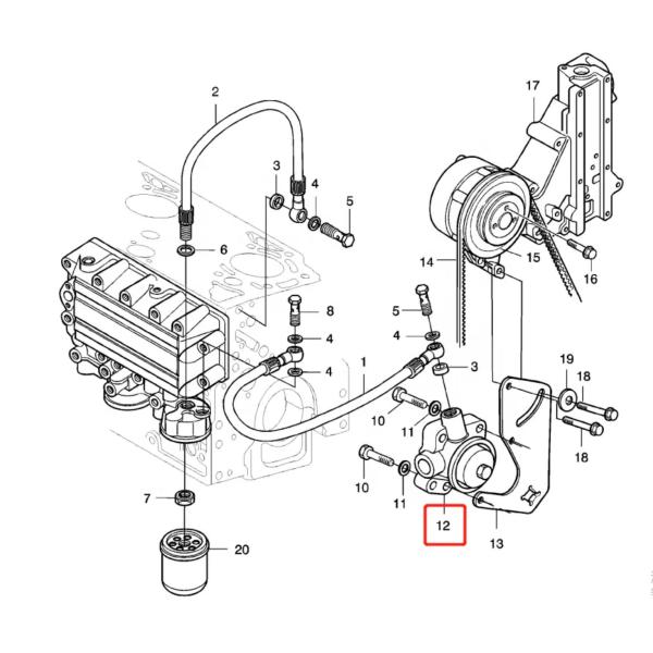 Máquina escavadora Fuel Transfer Pump 20460417 das peças sobresselentes de L50E L45B
