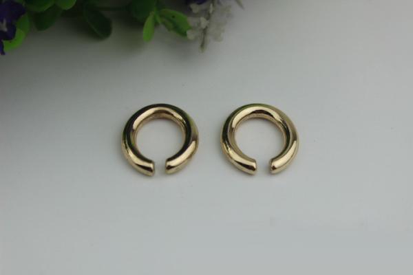New Style Small Open Oval Shape Gold Zinc Alloy Metal Buckle Rings Manufacturing