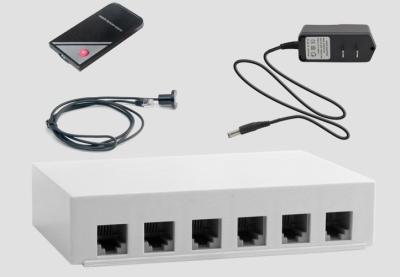 6-port anti-theft alarm host for mobile phone, tablet pc, ipad,camera, watch