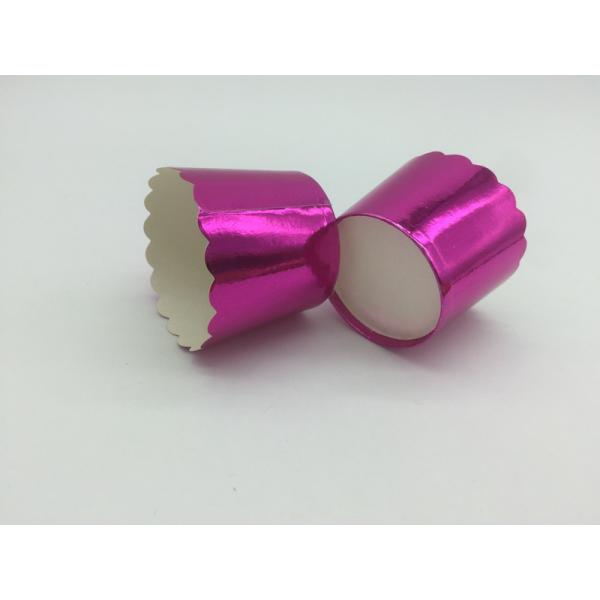 Romantic Purple Laser Cut Cupcake Wrappers , Greaseproof Foil Cupcake Cases