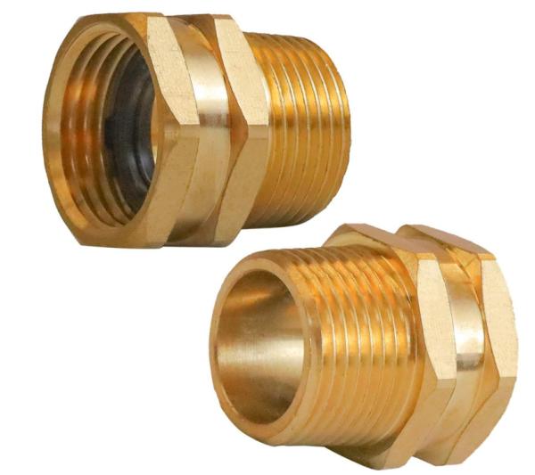 3/4 GHT Female X 3/4 NPT Male GHT To NPT Brass Compression Fitting