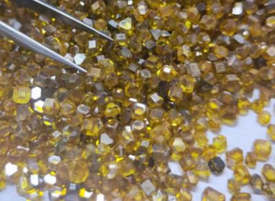 MCD Mono Diamant cristallin Dodecaèdre / Tour en forme de diamant jaune brut