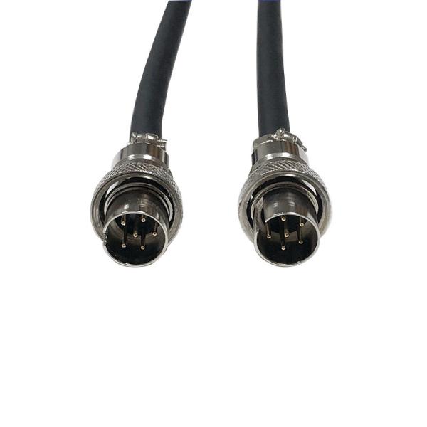 GX16 Welded Male Head Waterproof Power Connector With Wire 6 Core Metal Aviation