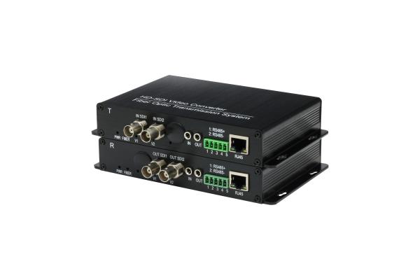 1080p/60hz 2 Channel HD SDI fiber optic transmitter and receiver 1310nm / 1550nm Wavelength