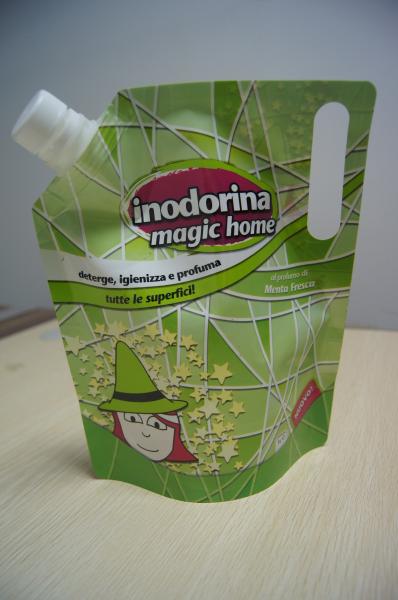 Recicl o detergente líquido do malote do bico de Doypack que empacota com furo de suspensão