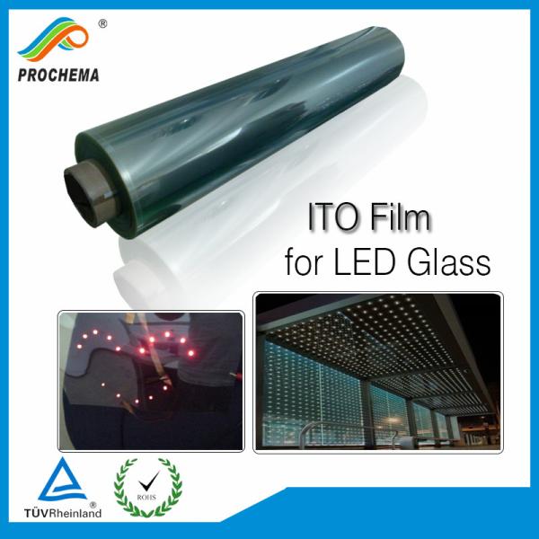 50ohm Transparent Conductive ITO Film For LED Film