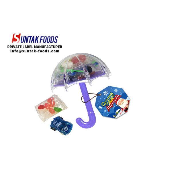 Seasonal Christmas umbrella Jelly bean toy candy with small toys