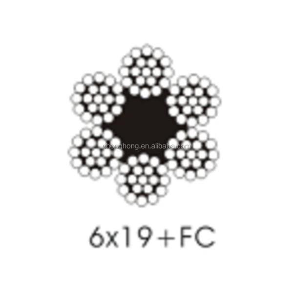 6x19 1570Mpa Stainless Steel Wire Ropes 7mm Polished Standard AiSi Packing 1000 meters in Wooden Spool