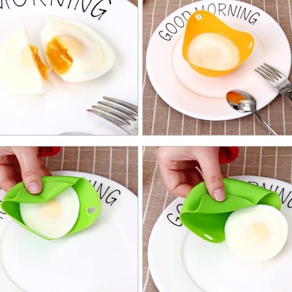 Custom Logo Silicone Microwave Egg Poacher Cups for Perfect Poached Eggs 9CM Diameter