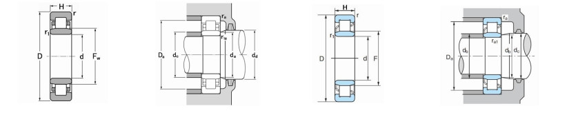Euro Market NU 322 ECM/C6 Cylindrical Roller Bearing For Machine Tool Spindle