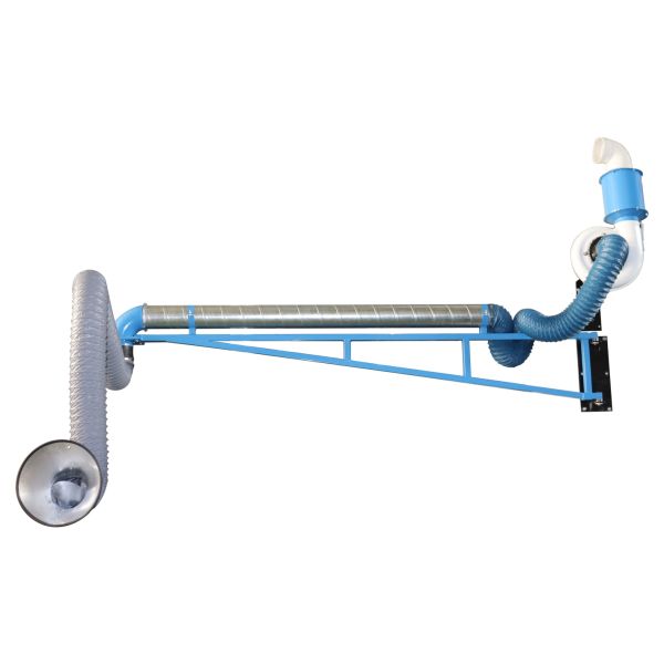 Industrial Rail Mounted Swing Arm Exhaust System Dedicated Vehicle Fume Collection Unit