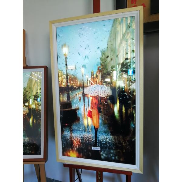 Art Picture Display Advertising Signage Kiosk Wooden Frame