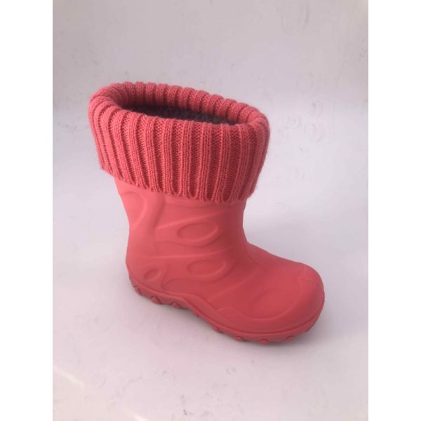Bottes de pluie pour enfants en TPR antidérapant, légères, avec tricots chauds, couleurs personnalisées