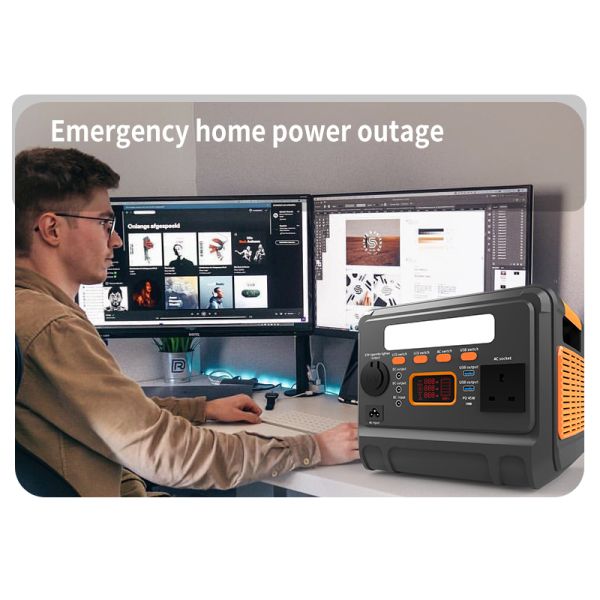 Wholesale Portable Power Station 220V Outlet Peak 1200W Solar Energy Generator  smoke Lighter For Camping And Outdoor Recreation
