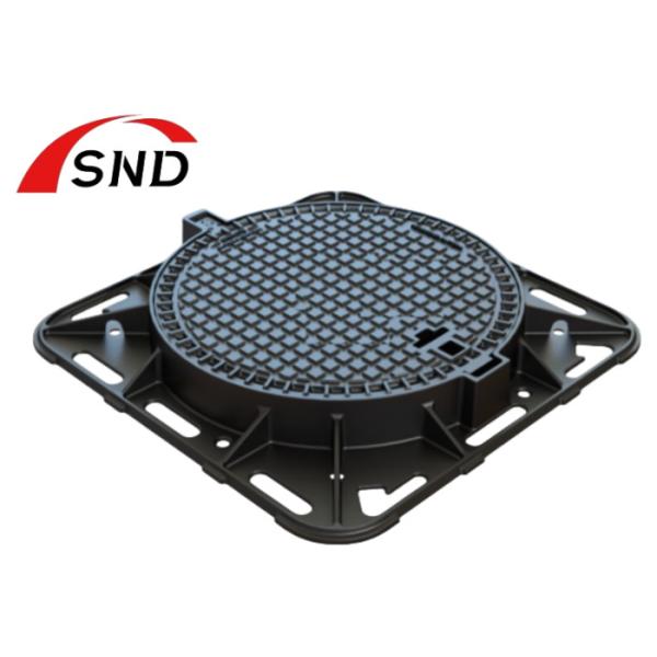 D400 Hinged Round Ductile Iron Manhole Cover with ISO9001:2015 Certification for Urban Roads