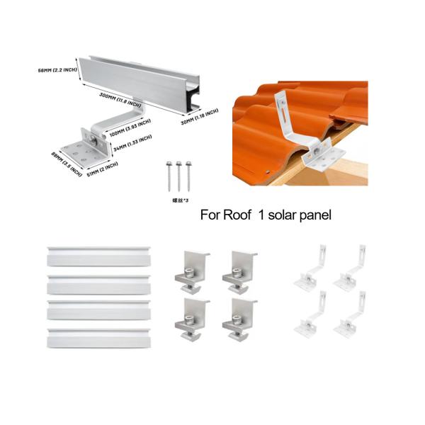 OEM Service Photovoltaic Shingle Roof Solar Hook with 60m/s Wind Load and Customized Size