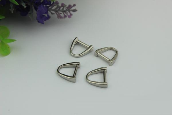 Best fashion gun metal color zinc alloy d ring,11mm metal bag d ring