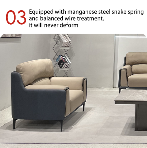 Modern Living Room Fashion Design Leather Sofa Set Luxury Solid Wood Frame Living Room Furniture Office Sofa