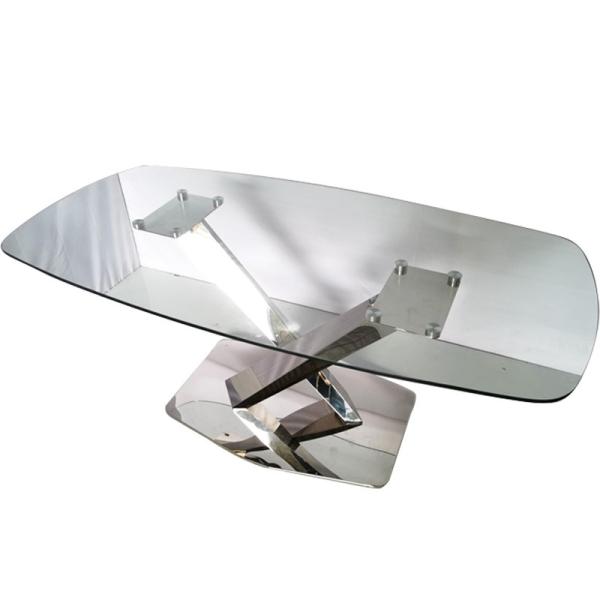 Стеклянные столы рестораны столы и стулья из нержавеющей стали